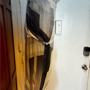 Helmut Lang Black and White Midi Dress